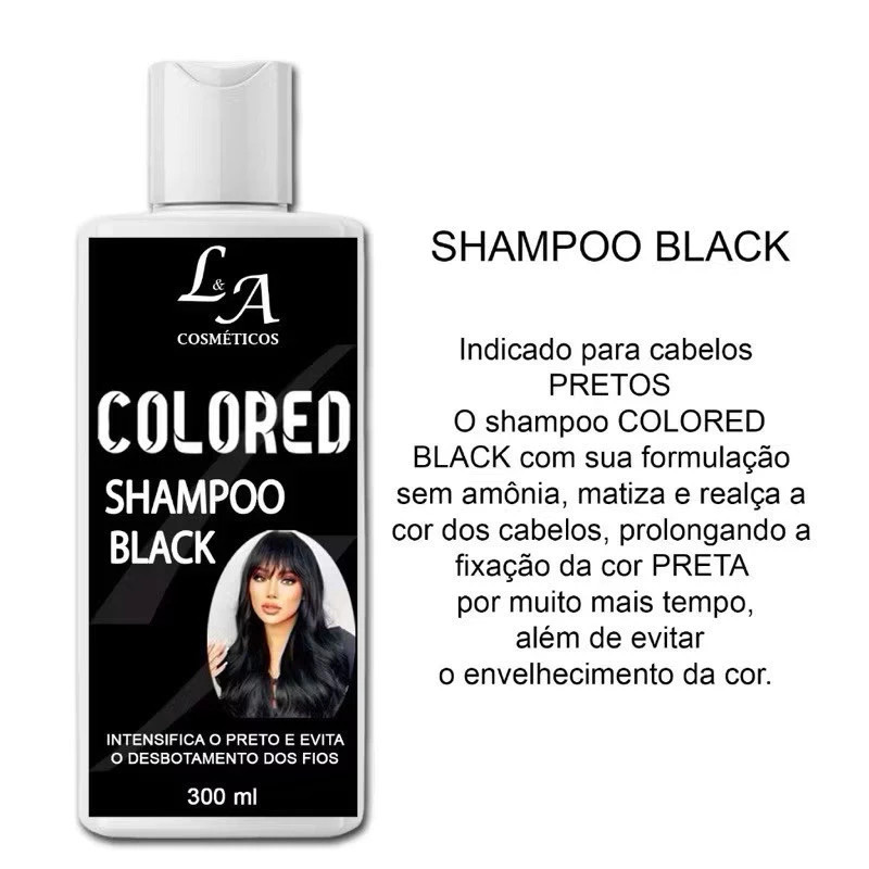 Detalhes do Shampoo Capilar Tonalizante Colored 100% Natural 300ML - L&A COSMÉTICOS
