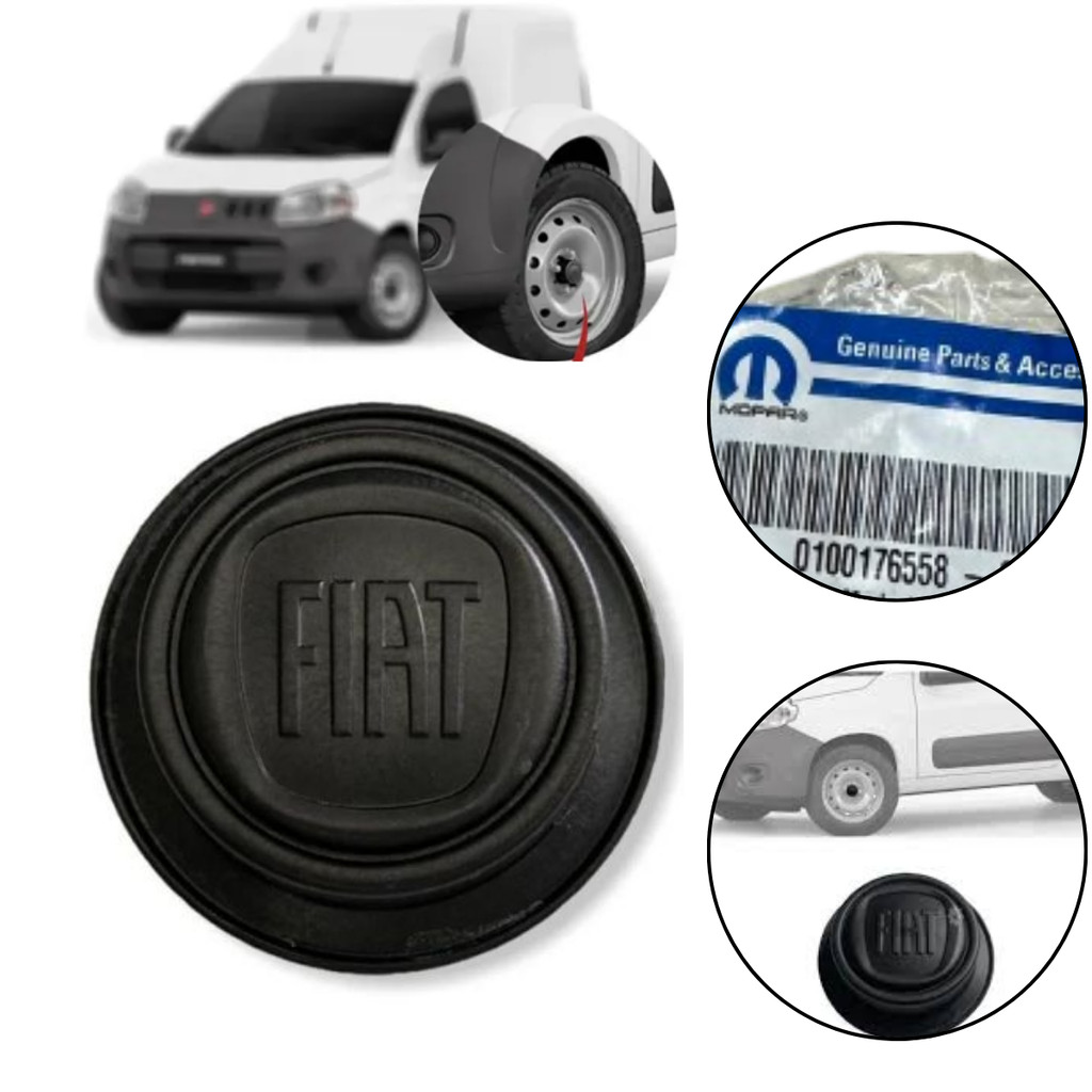 Imagem Tampa Miolo Roda Centro Fiat Fiorino Strada 2012 a 2020 100176558