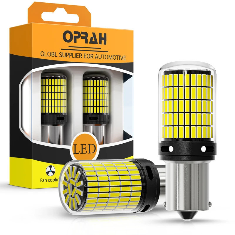 Lâmpada de Sinalização Canbus Oprah 2X LED de Alta Potência para Carro 1156 PY21W 1157 BAY15D P21/5W 150 * 4014 SMD