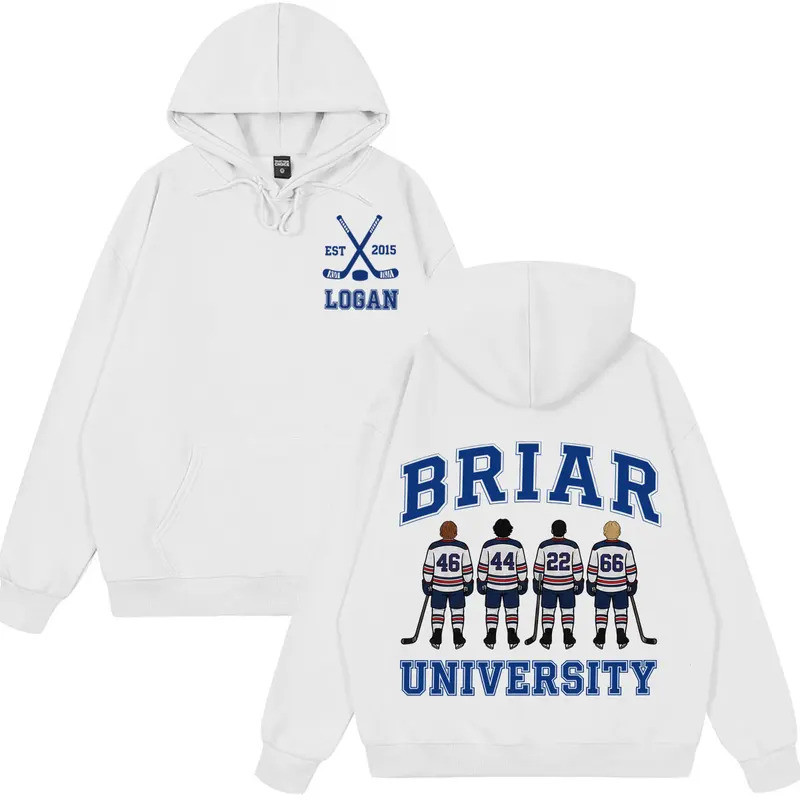 Logan Off Campus TV Series Briar University Hockey Hoodie Men Women Clothing  Pullover Fashion Winter Vintage Loose Swea
