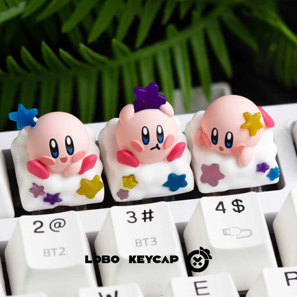 Estrela Kirby série bonito único Keycap único transparente teclado mecânico tampa resina personalizado ESC presente