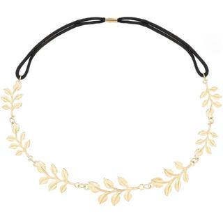 Correntes de Cabeça Yalice com Folhas Douradas, Tiara Elástica, Acessórios de Cabelo para Noivas e Mulheres