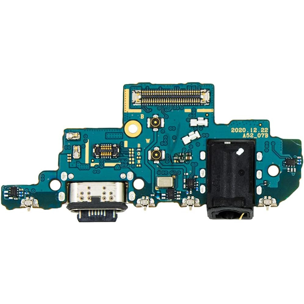 Placa de Carga Samsung Galaxy A52 A525 Original Conector Dock USB Microfone Sub Placa Carregamento Reparo Celular