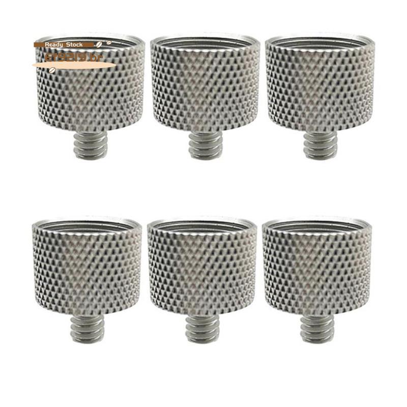 [Oferta Especial E] 6 Peças 5/8 Fêmea Para 1/4 Macho Parafusos Roscados Adaptador De Microfone Braçadeira De Suporte (Pr