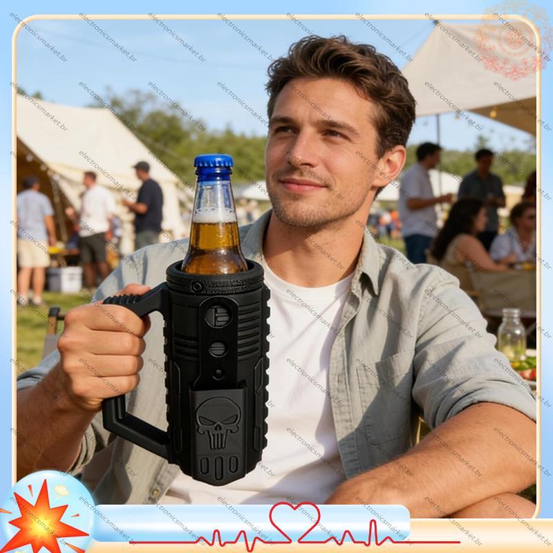 [Em Vendas E] Manga De Isolamento Estilo , Suporte Portátil Para Bebidas De Festa Com Abridor De Cerveja , Garrafas , Co