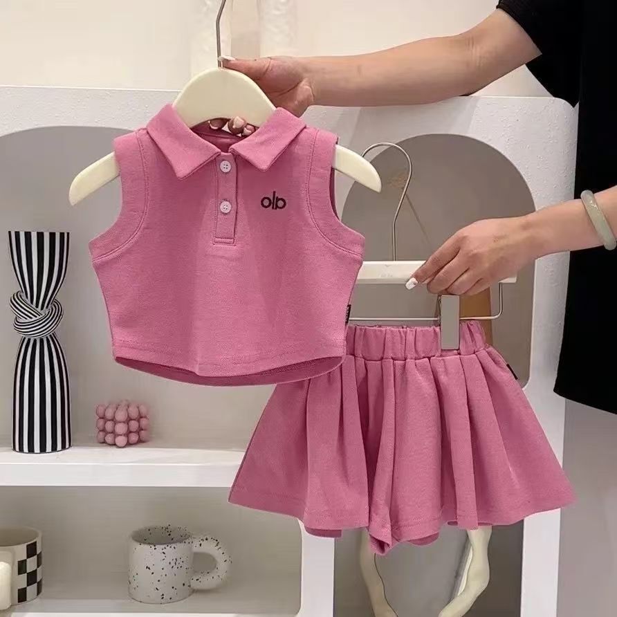 Meninas terno moda moda doce legal colete crianças fino Casual moda crianças POLO lapela capa