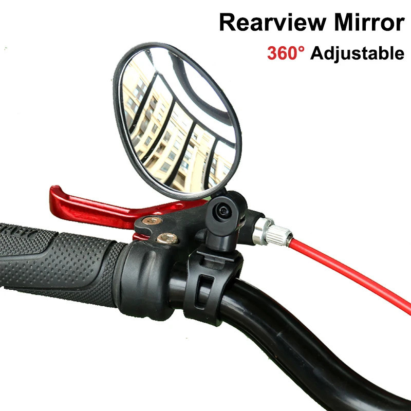 Espelho Retrovisor para Bicicleta 360 ° Espelho Retrovisor Rotativo de Ângulo Amplo para Guidão, 1 unidade, Seguro para