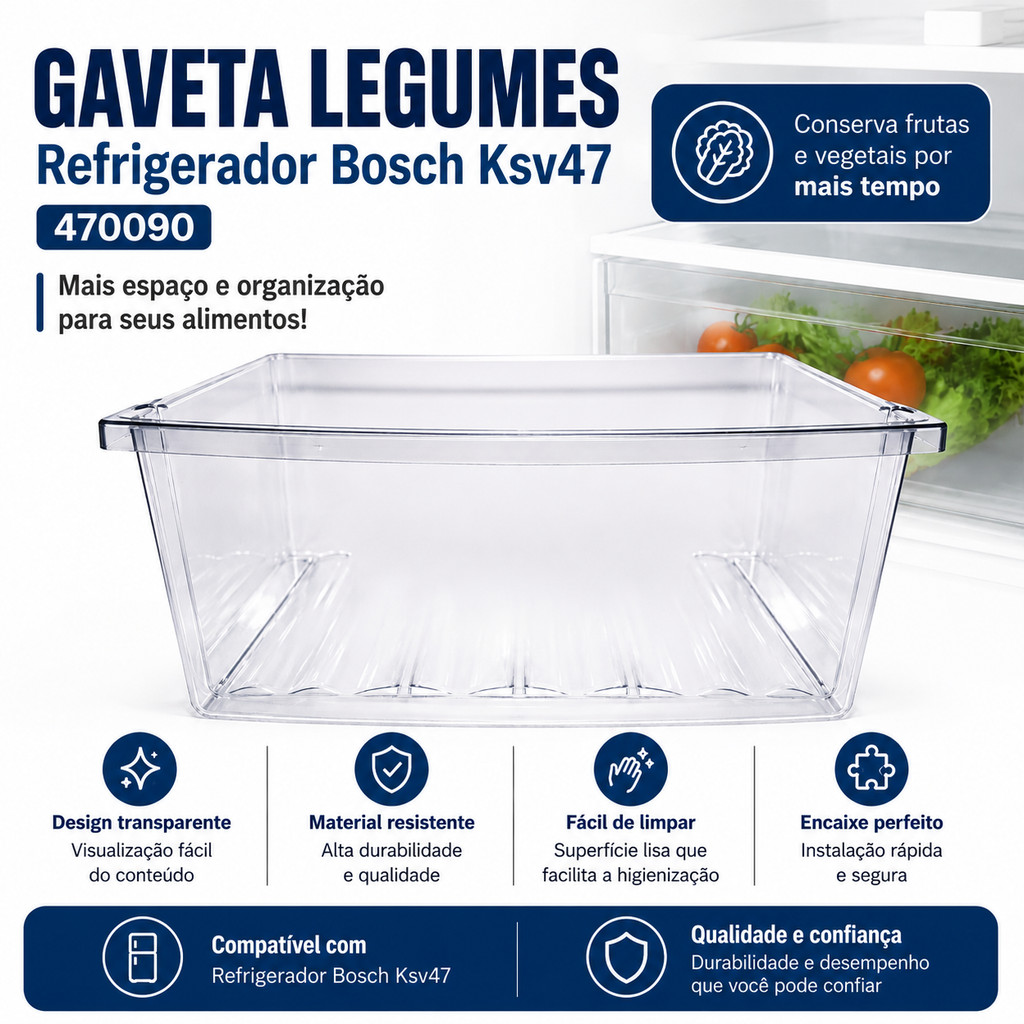 Gaveta Legumes Refrigerador Bosch Ksv47 470090