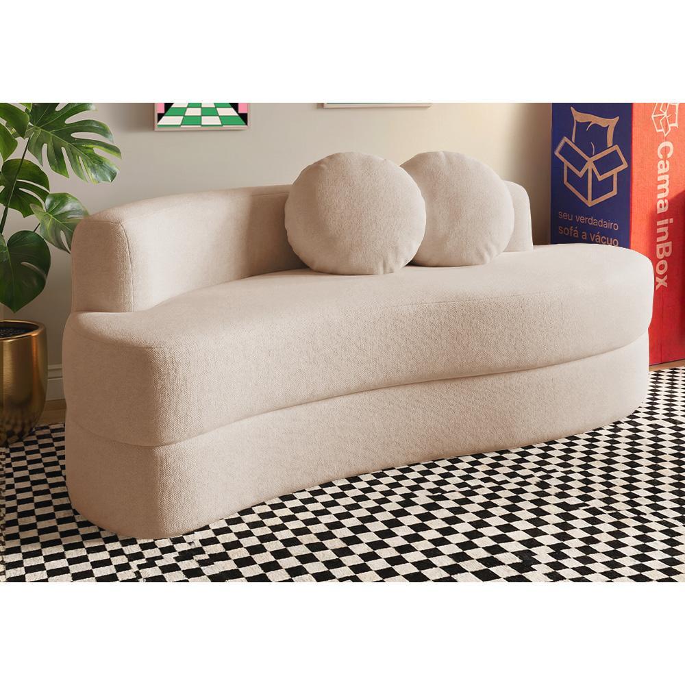 Sofá Cama Cosi. 1,88m Xpand Tech Tecido Bouclê Cama inBox