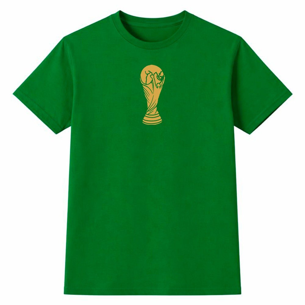 Camiseta Masculina 100% Algodão Camisa Copa do Mundo Futebol Brasil Mundial Torcida Casual Dia a Dia