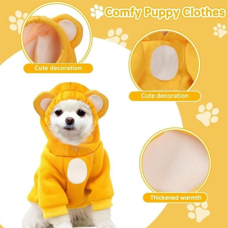 Roupas para Animais de Estimação, Moletom com Capuz para Cães, Casaco Quente, Suéter para Gatos, Roupa para Clima Frio p