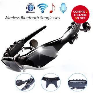 Óculos de sol/headphones Bluetooth sem fio modernos para homens e mulheres - Acessórios de áudio e vídeo com lentes