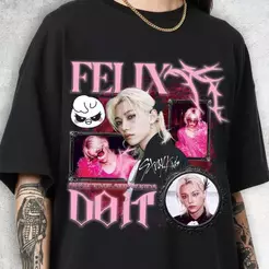 「Mina Hana」Camiseta Unissex Stray Kids Kpop Tema DO IT Estampa Linda Confortável Fofa Moda