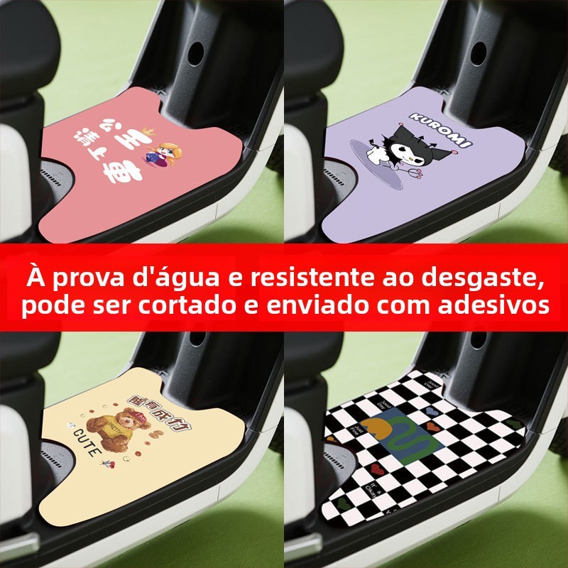 Tapetes fofos para veículos elétricos, adequados para Yadi, Aima, Xiaodao e outras bicicletas elétricas, podem ser corta