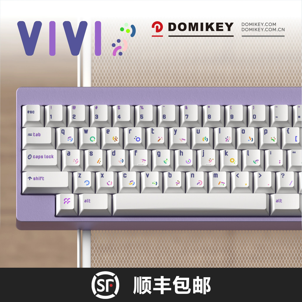 DOMIKEY Original fábrica altura PBT sublimação teclado mecânico Keycap 61/64/84/