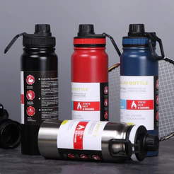 Garrafa Térmica Inox 800ml Quente e Frio Portátil Antivazamento Parede Dupla