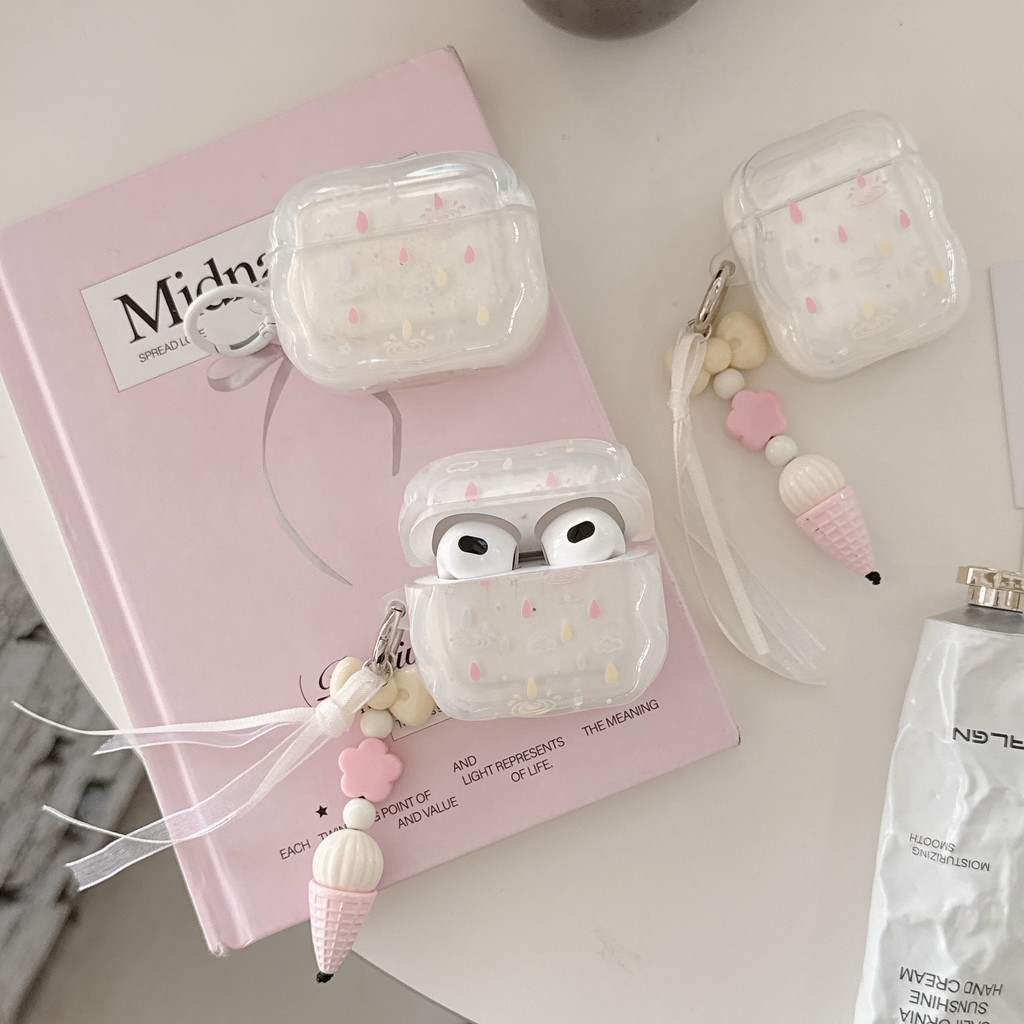 Capa ins Para AirPods , Protetora Fone De Ouvido Apple , Corrente Fofa De Desenho Animado Adequada 4 1/2 Pro/2 3 Antider