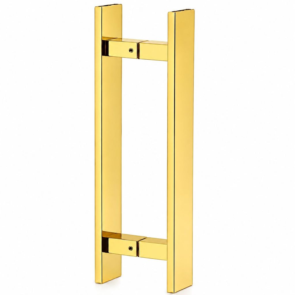 Puxador Porta Pivotante 40cm Inox Dourado Reto Italy