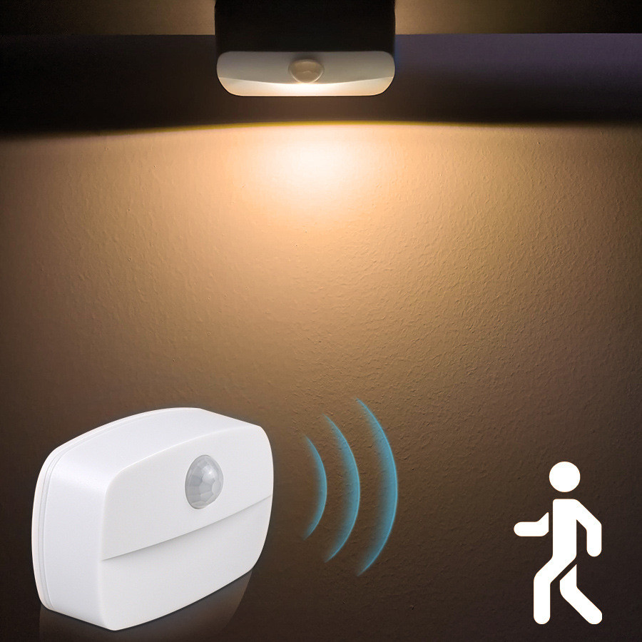 Novo produto pronto estoque inteligente sensor de corpo humano luz noturna sensor infravermelho luz da escada guarda-rou