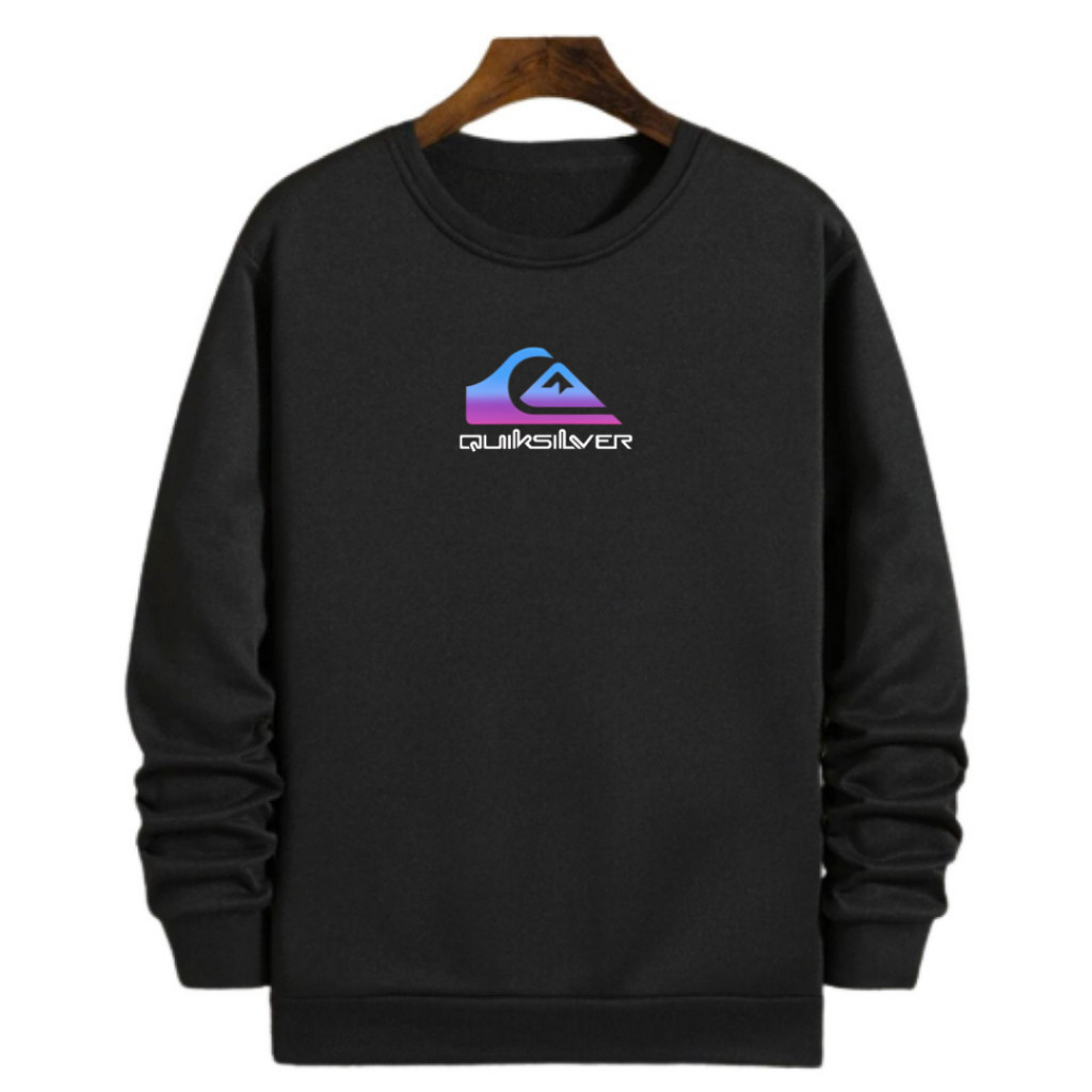 Blusa de Frio Moletom Gola Careca Quiksilver Blusa de Frio Sem Capuz