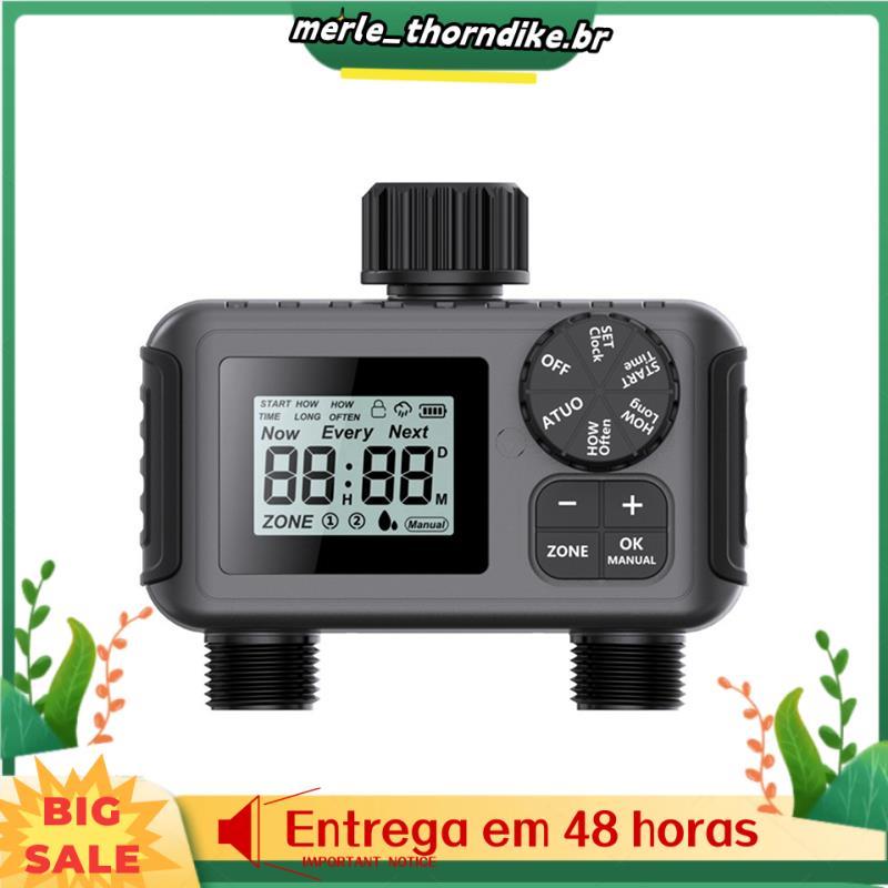 Temporizador De Rega Programável De 2 Vias Para Estufa , Sistema De Irrigação Automático De Torneira De Mangueira De Gra