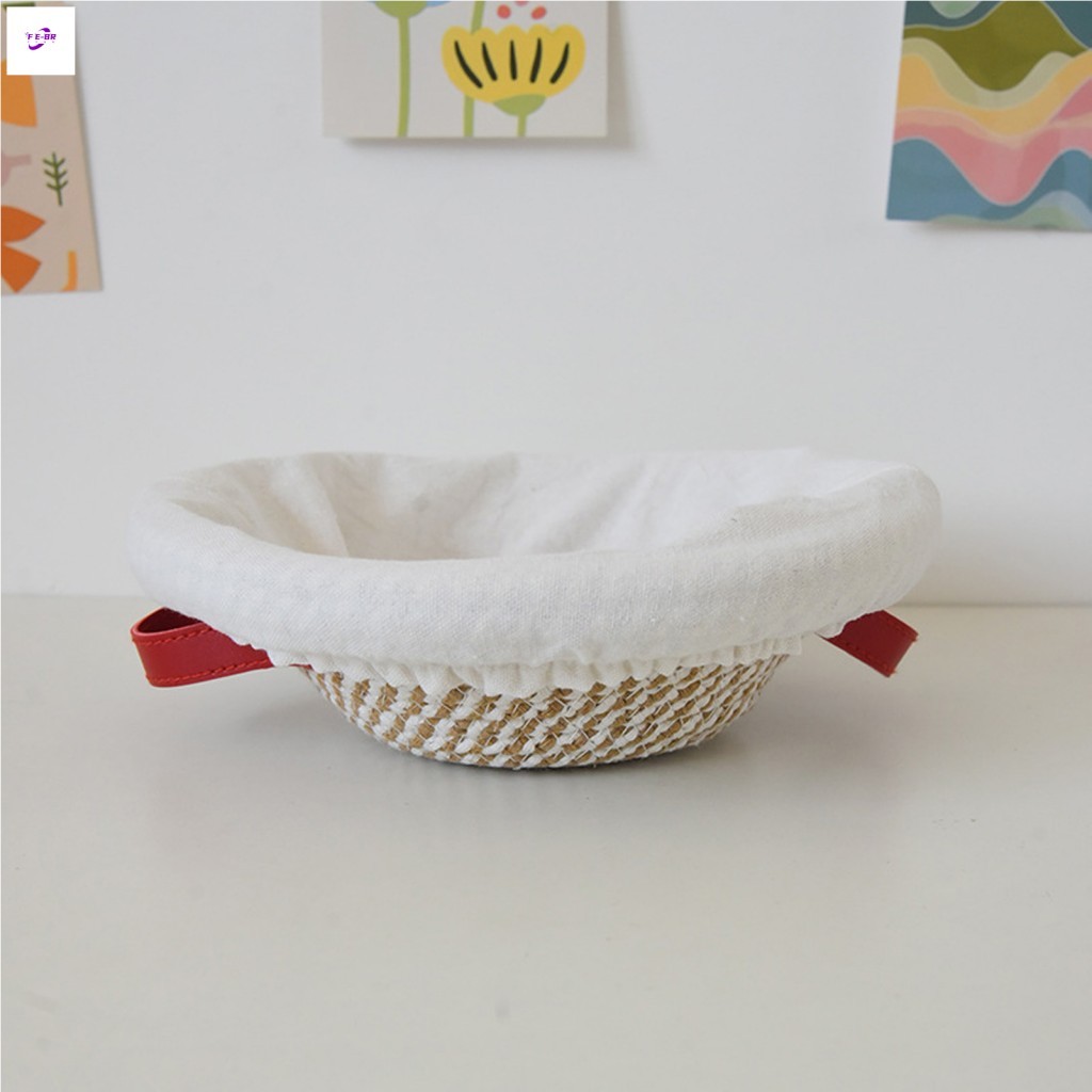 Cesta De Impermeabilização De Pão De Vime Natural Com Capa De Pano Para Assar Em Casa