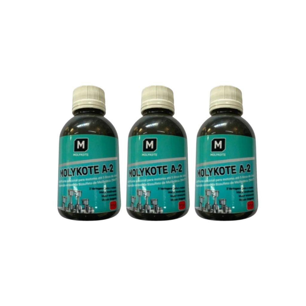 Kit 3 Molykote A2 100ml Aditivo MoS2 Bissulfeto De Molibdênio Reduz Atrito E Evita Desgaste
