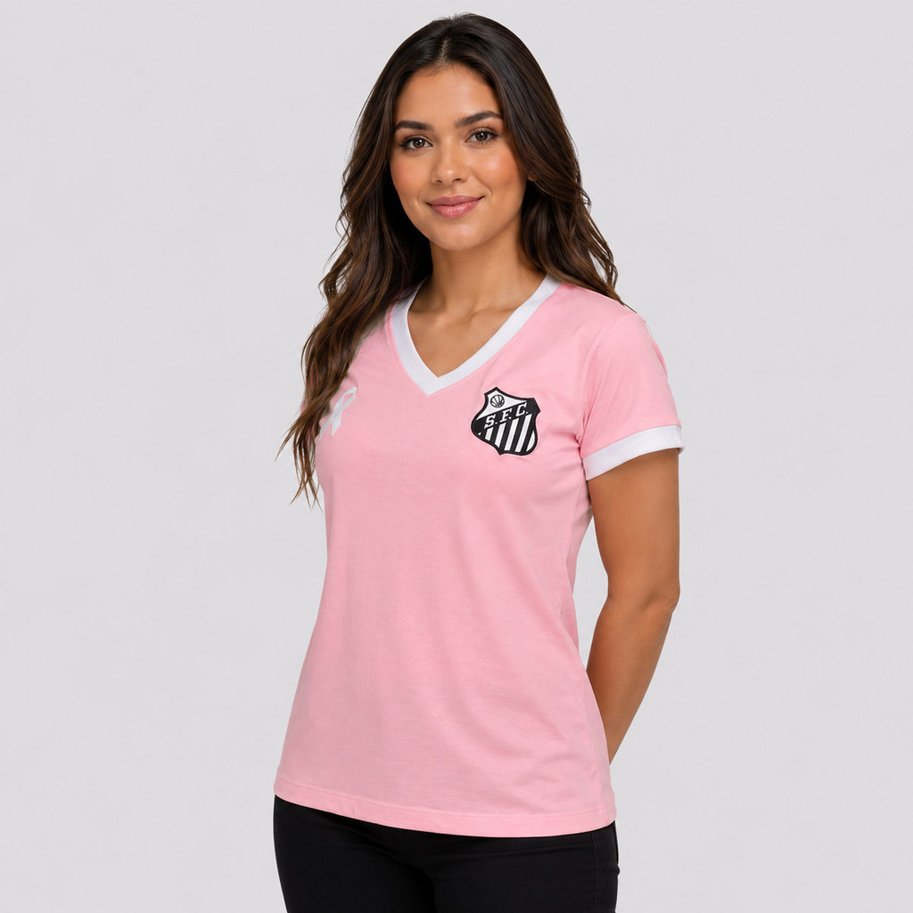 Camisa Santos Outubro Rosa Feminina · foto 2