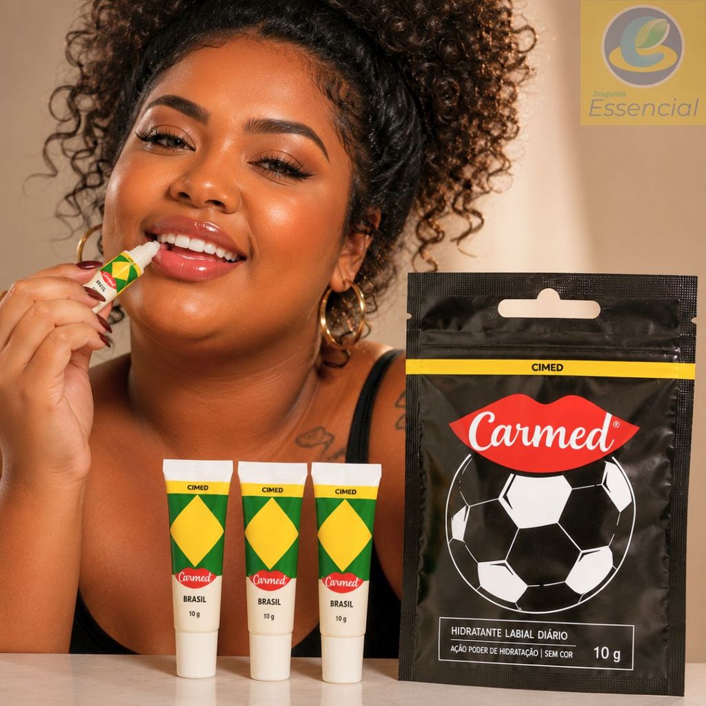 3 Novo Carmed Lançamento Seleção Campeãs Surpresa Copa País Brasileira Hidratante Labial