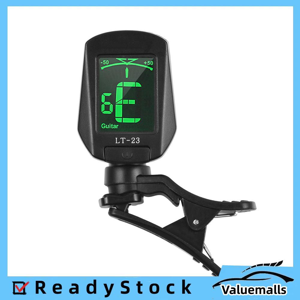 Valuemalls-br Afinador de guitarra digital mini eletrônico com display LCD para baixo violino ukulele cromático