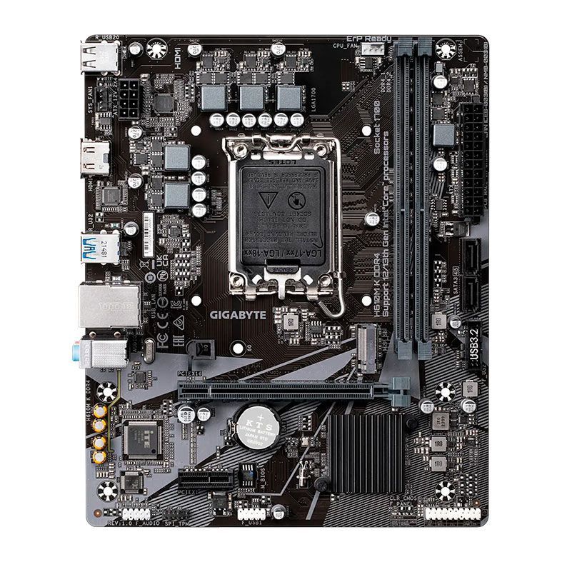 Placa Mãe Gigabyte H610M K DDR4, Intel LGA 1700, Micro ATX, DDR4, HDMI, M.2 - 9MH610MK-00-G20