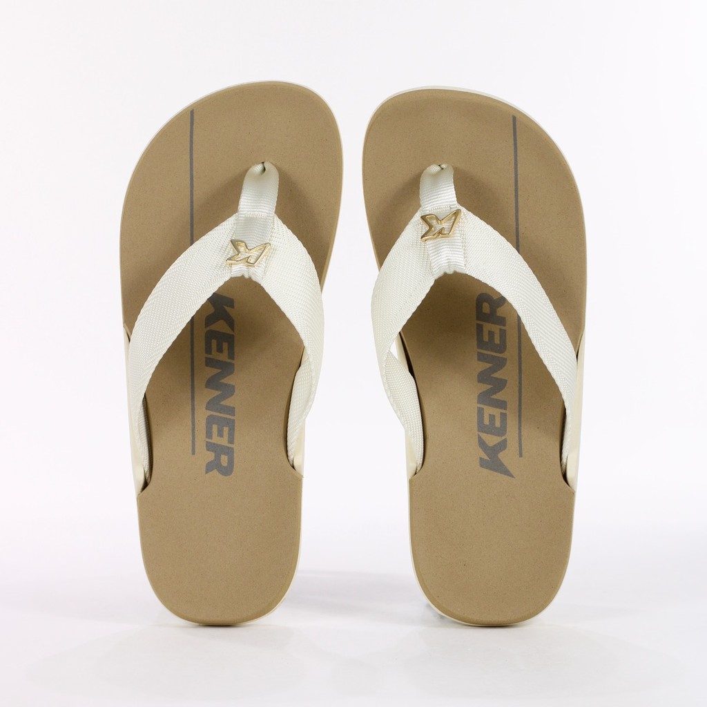 Chinelo Kenner NK6 Marrom e Off White - Masculino