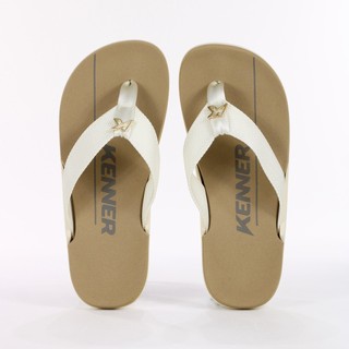 Chinelo Kenner NK6 Marrom e Off White - Masculino