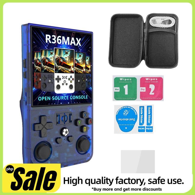 R36MAX Retro Console De Jogos Portátil 64GB 4.0 Polegada Tela IPS Bolso Player Vídeo Suporta Mais 30 Emuladores B