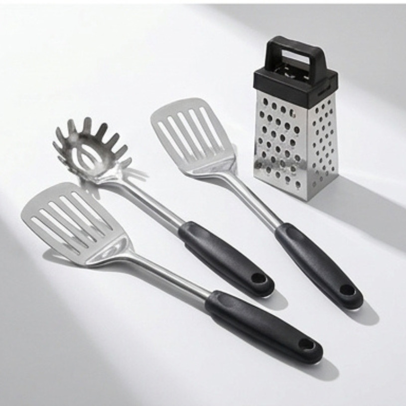 Kit Cozinha Prático Pegador Espátula e Mini Ralador Utilidades