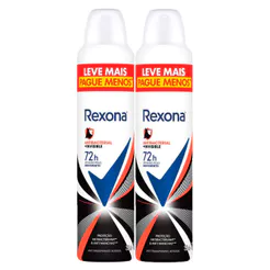 Kit 2 Antitranspirante Aerosol Rexona Antibacterial+Invisible 250ml