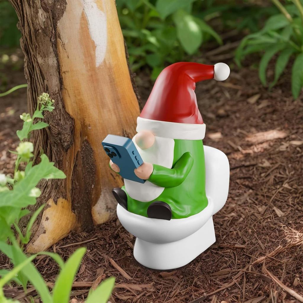 Gnomos de Jardim para Exteriores, Decorações de Natal para Casa, Presentes de Gnomos em Resina em Miniatura, Escultura d