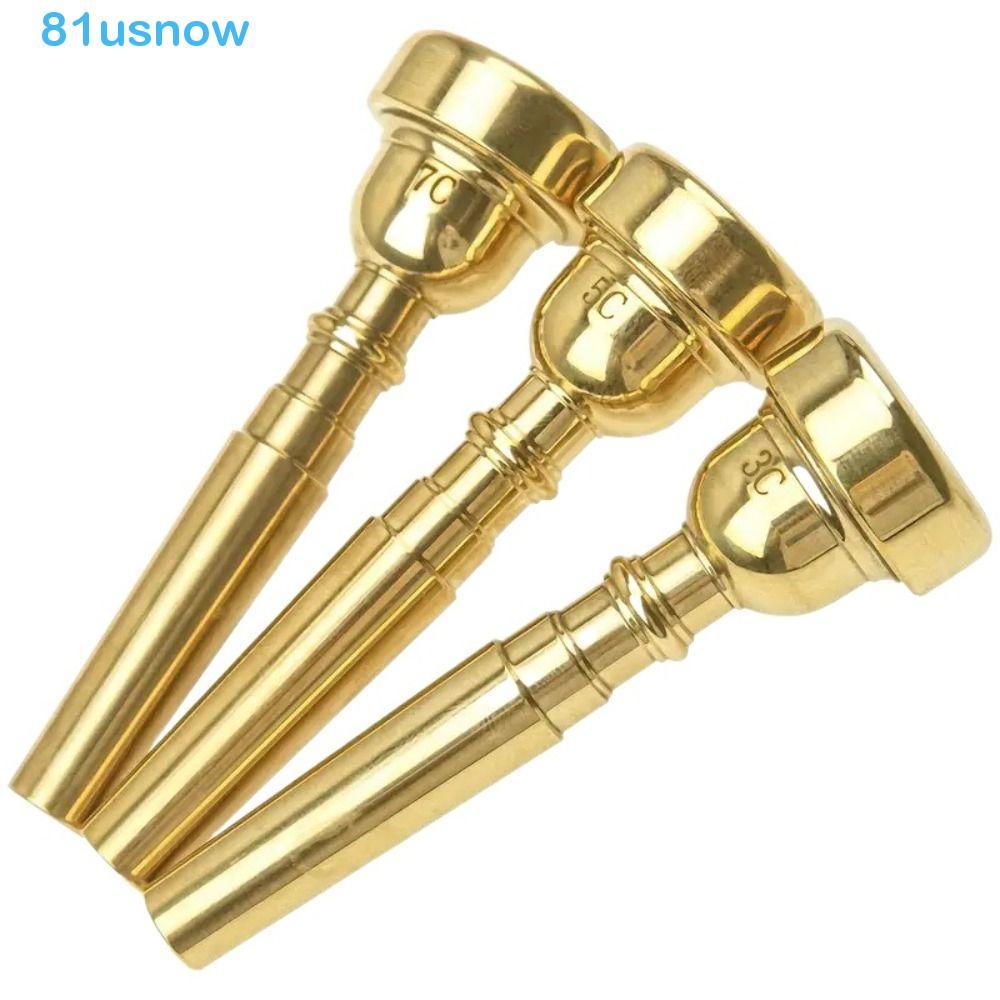 Bocal De Trompete USNOW1 , Boca De Corneta Profissional Em Ouro Prateado , Chifre De Metal E Latão Para Iniciantes