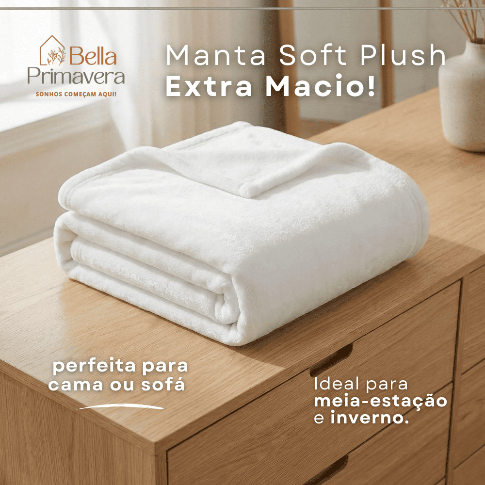 Cobertor de Microfibra Manta Napoli 180g/m² Super Macio Quentinho