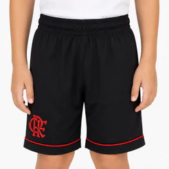 Calção Flamengo Raio Infantil Preta