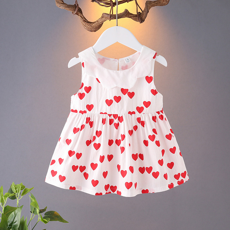Feminino bebê colete vestido roupas de verão do bebê crianças vestido sem mangas 0-1-2-3 anos de idade meninas verão ves