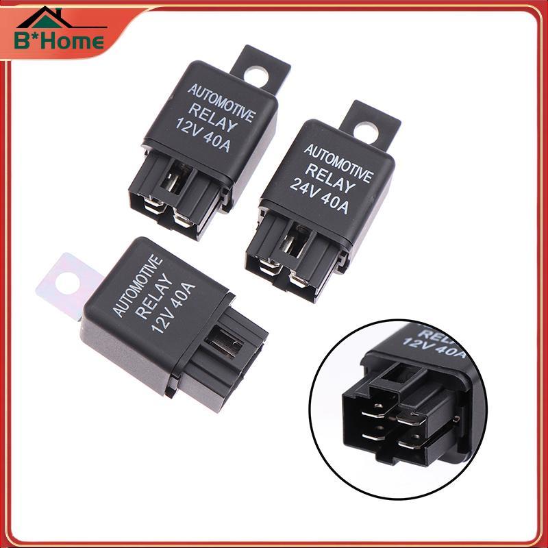 BHTH 1 Peça Relé De Carro 12V 24V 40A 40 AMP Automotivo Van Barco Bicicleta 4 Pinos SPST Alarme Peças De Reposição Autom