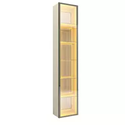 Cristaleira Torre 038 Luminare Reflecta LED 100% MDF Off White - Gelius