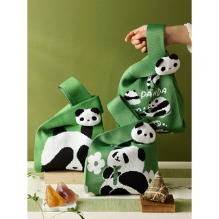Grande Panda Cultural criativo saco de malha bolsa periférico trabalho artigos diversos pequeno saco de pulso malha pano