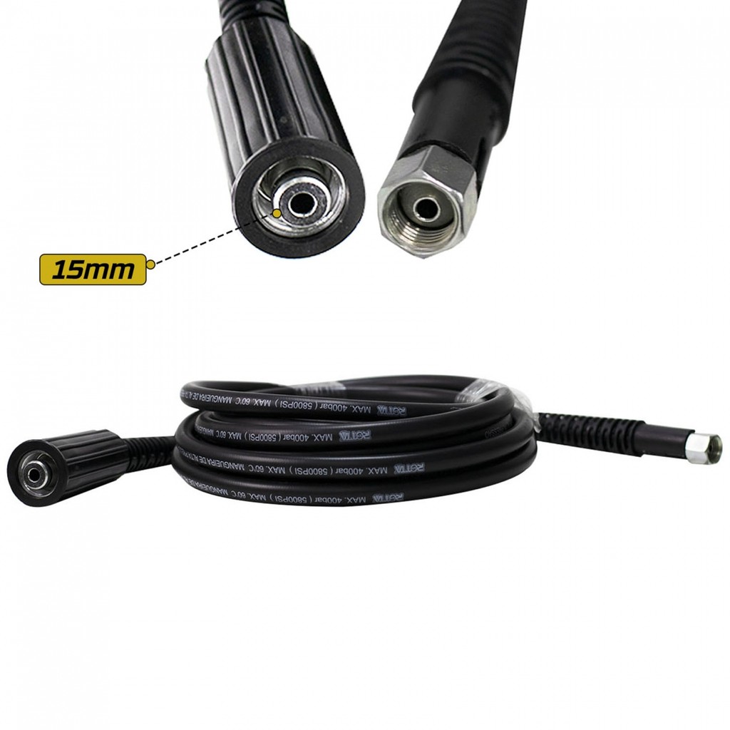 Mangueira 5 metros Trama de Nylon M22 X 1/4 Fêmea SMART