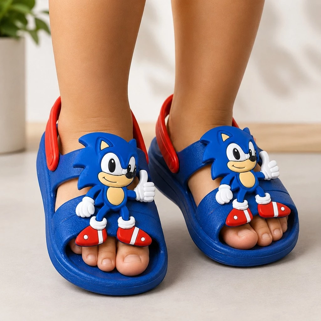 Papete Infantil Menino Confortável Antiderrapante Leve Macia Flexível Sandália Masculina — imagem 1