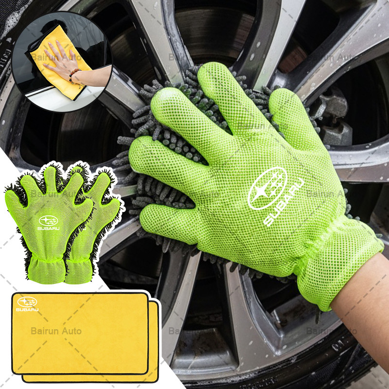 Luva De Lavagem De Carro Sem Arranhões , Microfibra , Pintura , Vidro , Luvas Limpas Para Subaru Impreza WRX STI GDA GDB