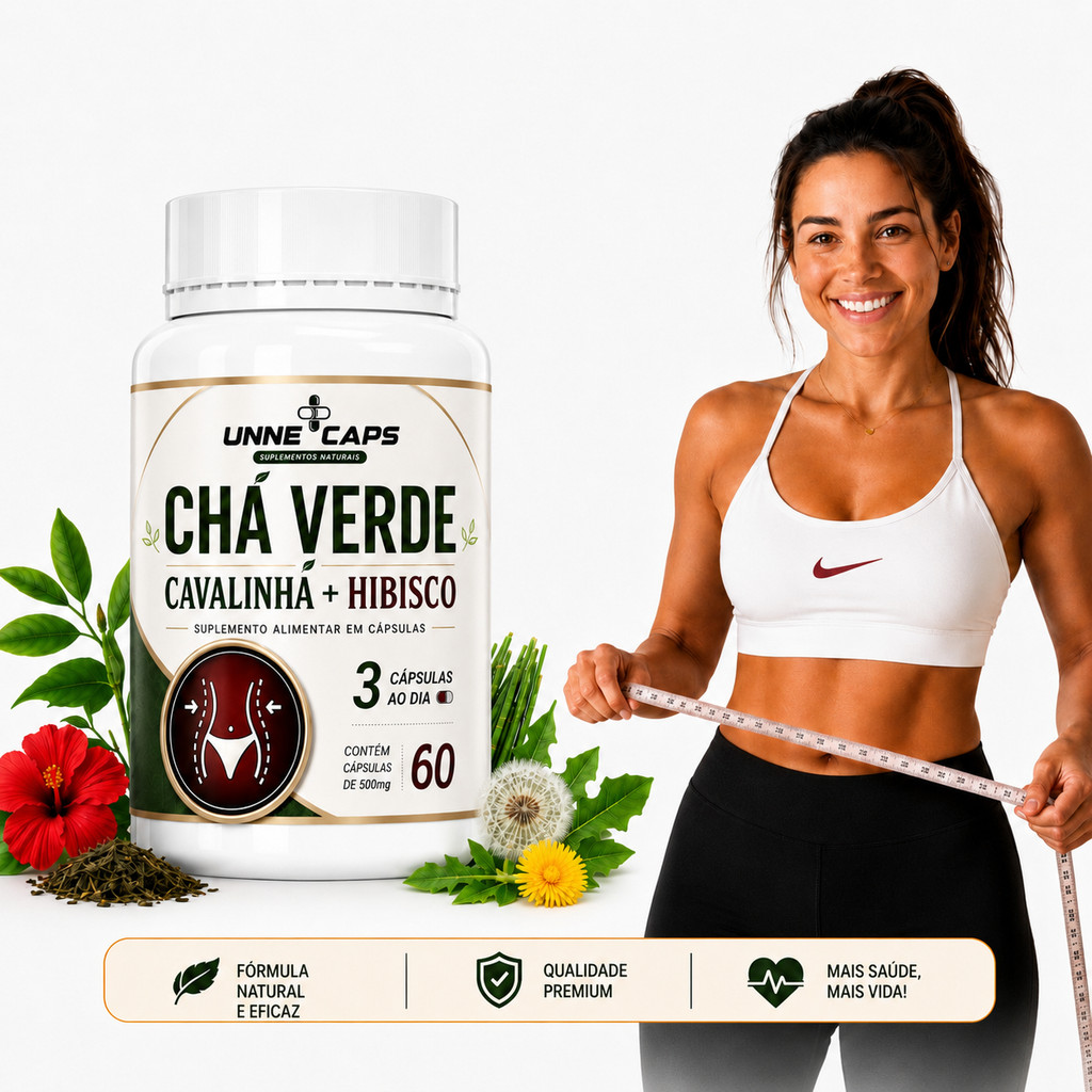 Desinchá Natural |Chá Verde +  Hibisco + Cavalinha - Suplemento Diurético