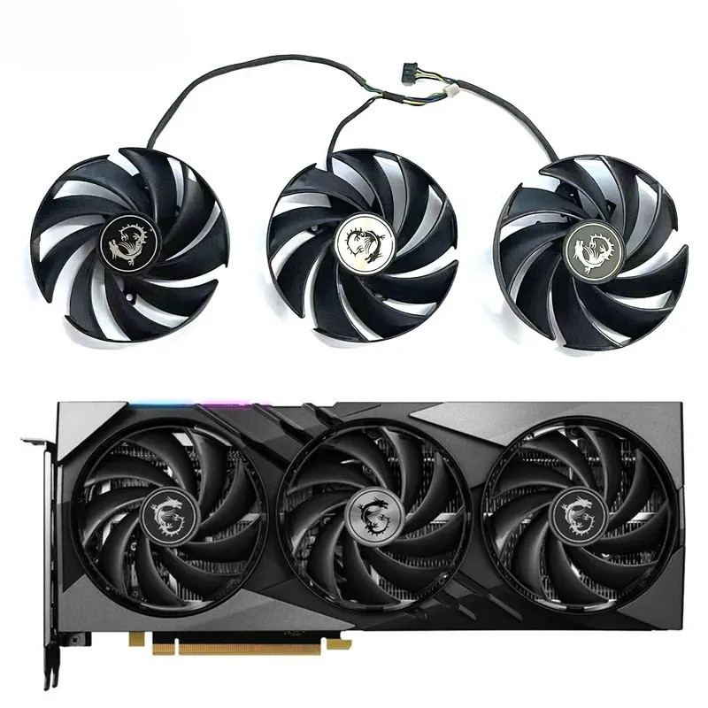 Novo 87MM 4PIN PLD09210B12HH DC 12V 0.4A Adequado Para MSI GeForce RTX 4060 4060Ti 4070 4070TI SUPER 16G GAMING X Magro