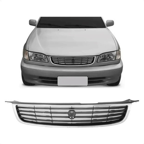 Grade Radiador Corolla 1998 1999 2000 A 2002 Moldura Cromada
